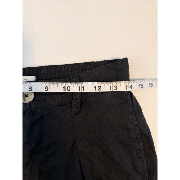 H HALSTON 100% Linen High Waist Pleated Front Trousers Size Medium Pockets - Picture 6 of 8